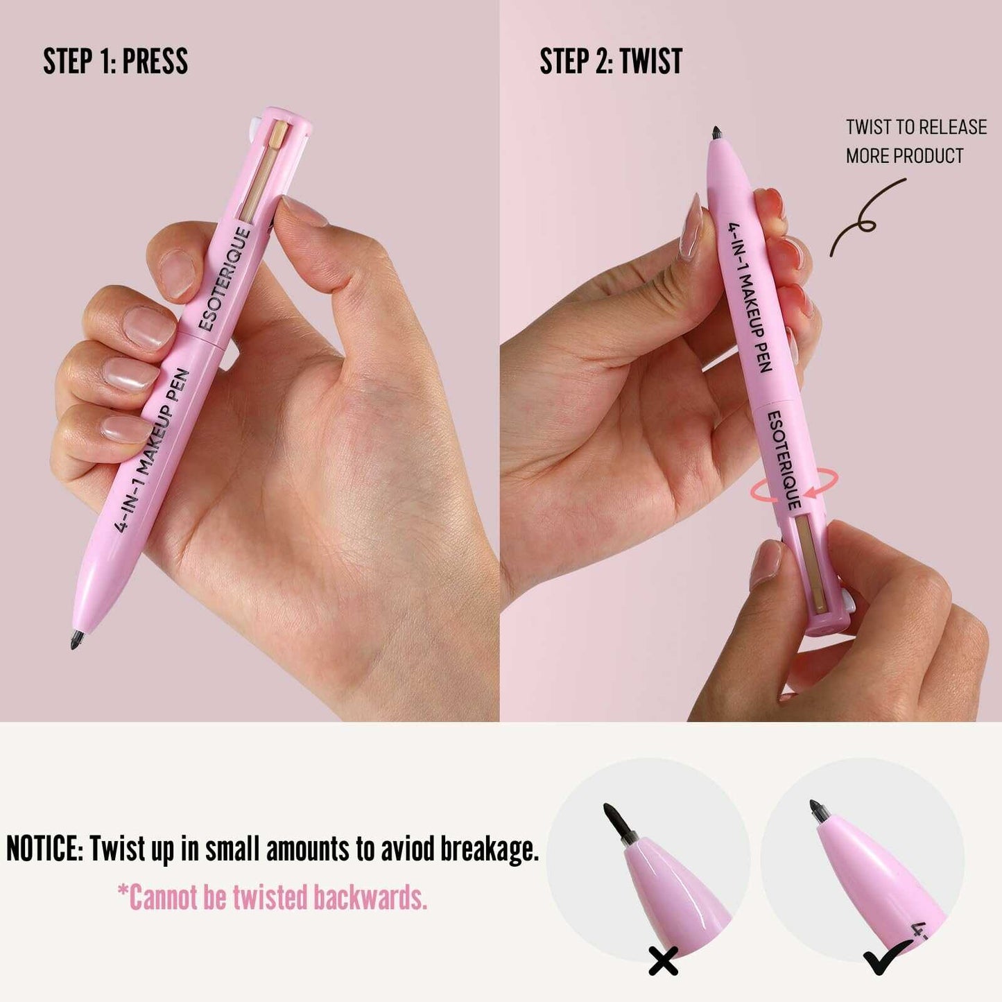 BeautyPen Pro: Portátil, Profesional y Duradero: Lápiz 4 en 1