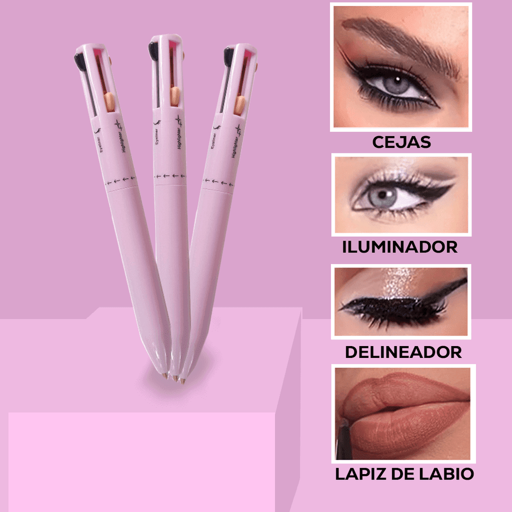 BeautyPen Pro: Portátil, Profesional y Duradero: Lápiz 4 en 1